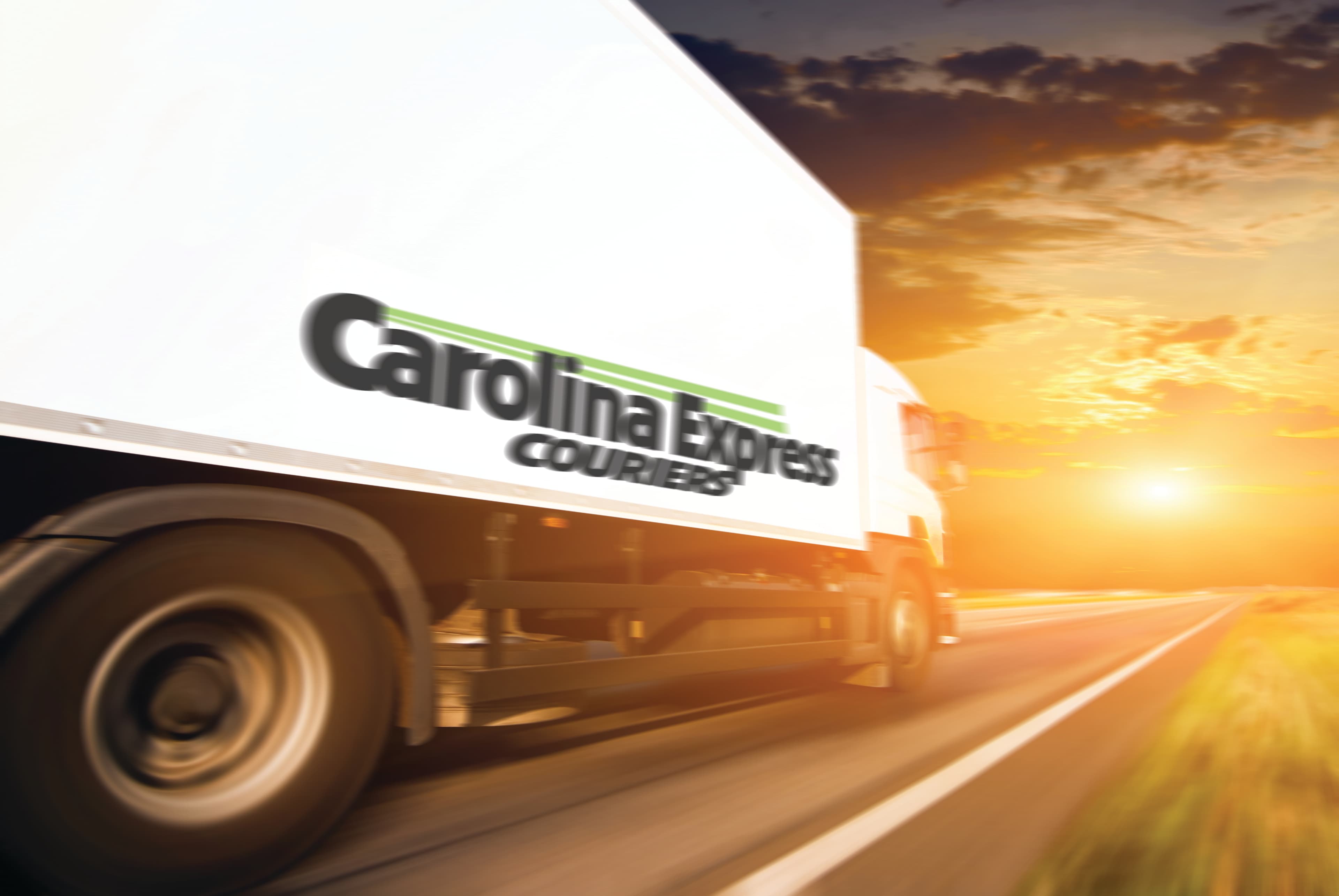 Carolina Express delivery truck on the road